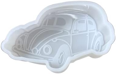 Boho Retro Beetle V W CAR FRESHIE SILICONE עובש | 4 x 2.25 x 0.08 אינץ 'לסנטימטרים לנר רכב ארומה ריחני, תנור